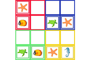 SUDOKU - MOŘE 4x4
